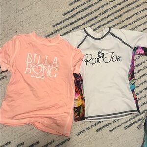 Billabong and Ron Jon Kids Swim Rashguards